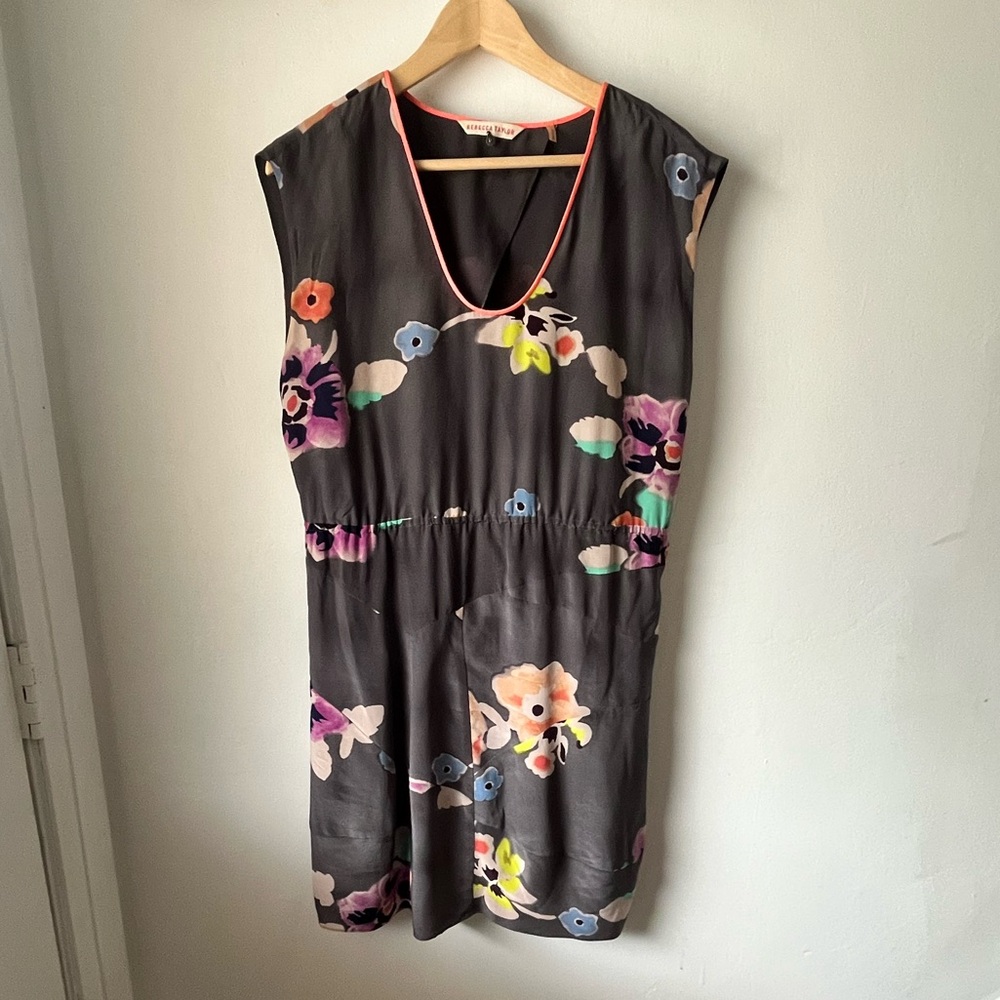 Rebecca Taylor 100% silk floral dress